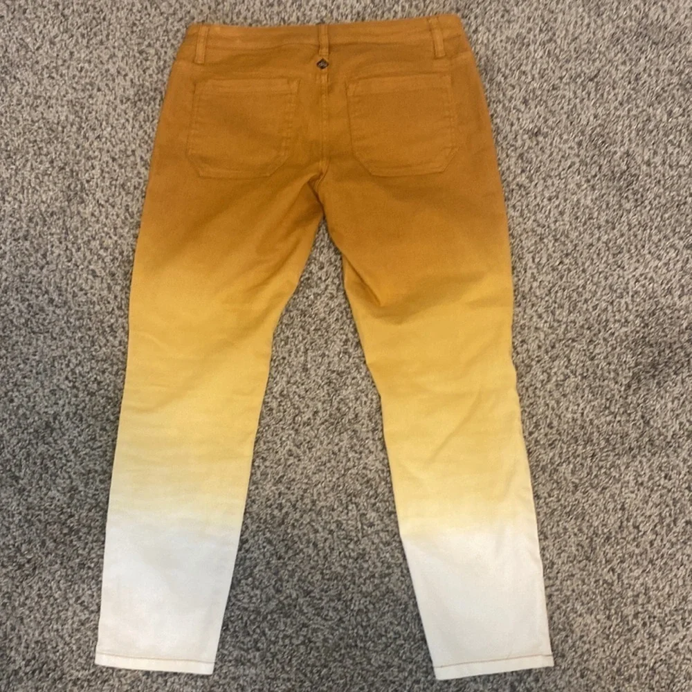 PrAna Jet Capri Yellow Mustard Ombré 8/29